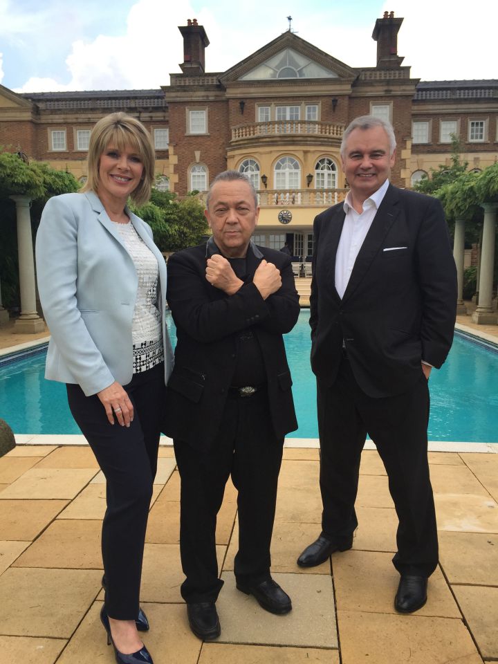  David invited presenters Eamonn Holmes and Ruth Langsford into his lavish property