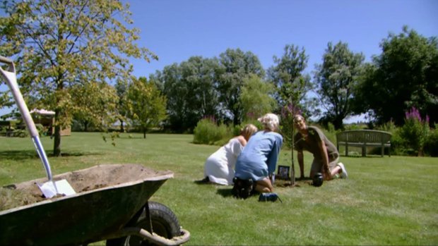 Bobby Norris buries his dog