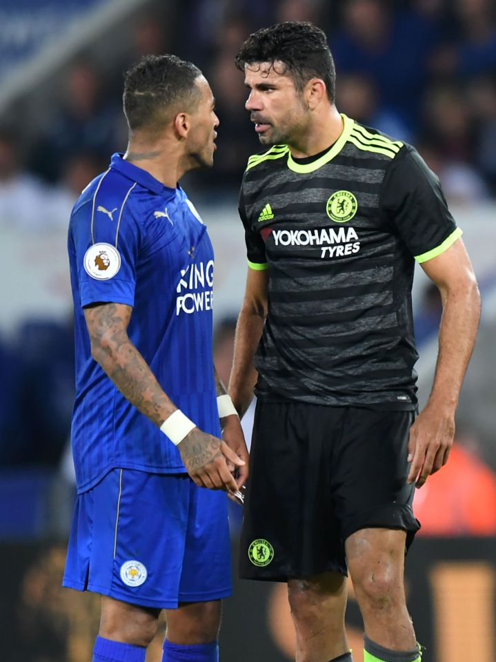  The Ugly.......Diego Costa was yet again at the centre of the action, squaring off with Danny Simpson