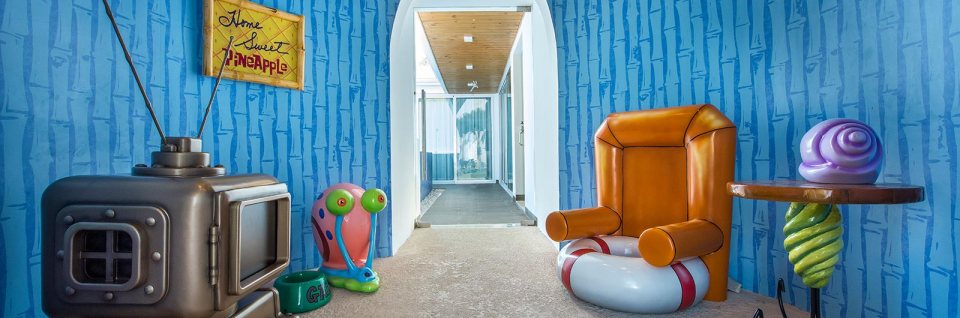  Relax like SpongeBob would in this replica living room