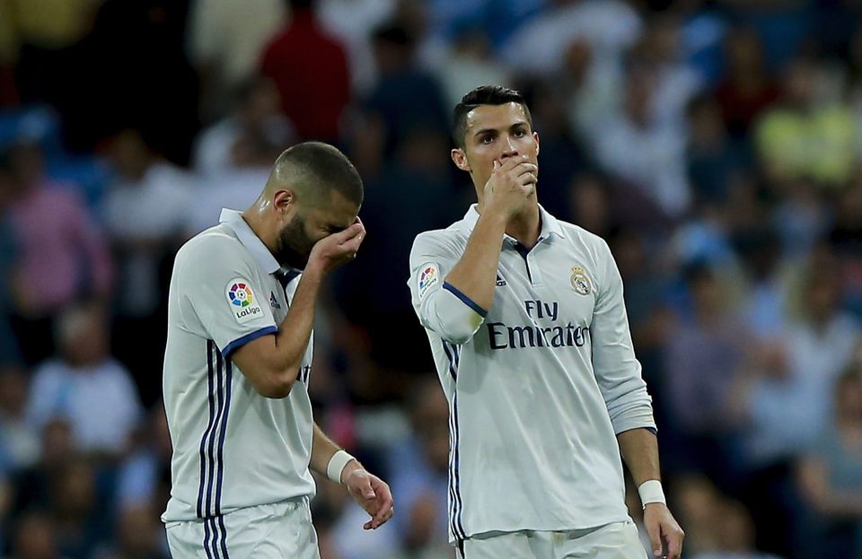  Cristiano Ronaldo and Karim Benzema suffered frustrating evening in front of goal