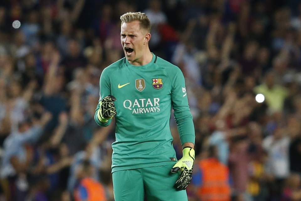  Barcelona goalkeeper ter Stegen has completed as many successful dribbles as Ronaldo