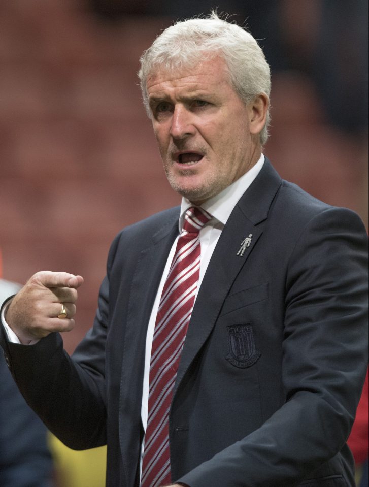  Stoke boss Mark Hughes is feeling the heat after losing the last five matches