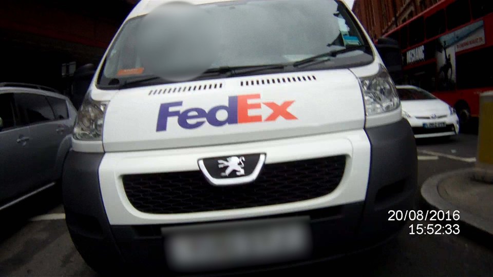  Shocking footage captures the moment a FedEx driver revs and lunges close up behind a cyclist in central London