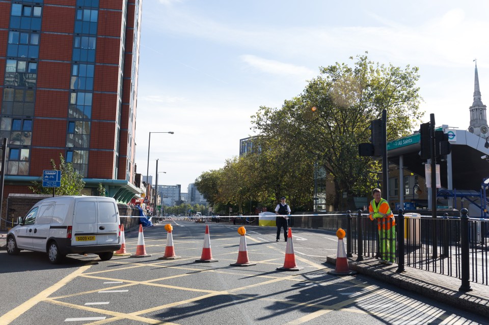  The businessman was found lying in a pool of blood next to a railway line opposite All Saints DLR station in Poplar, East London