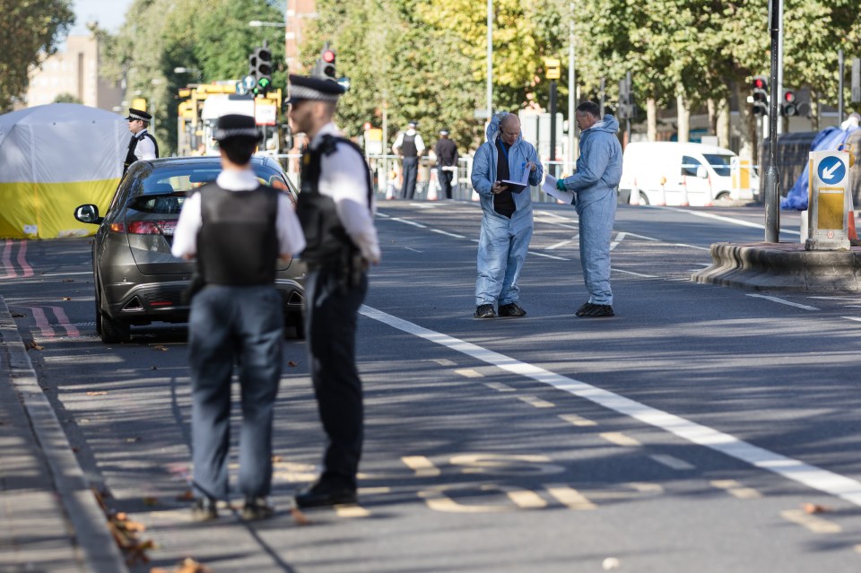  Detectives are hunting the group of at least four youths who followed the 31-year-old victim on BMX's before attacking him with a metal chain