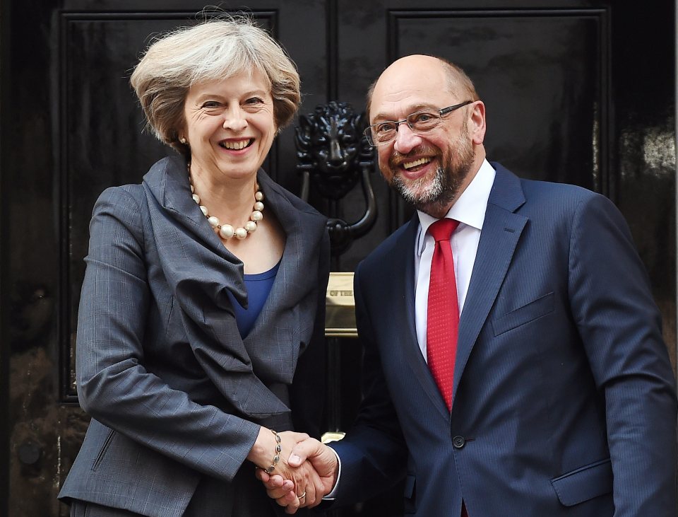  Schulz revealed he asked the PM for 'a little more light' on Brexit