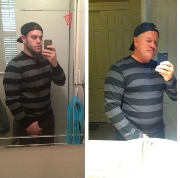  This dad recreated his son's selfie