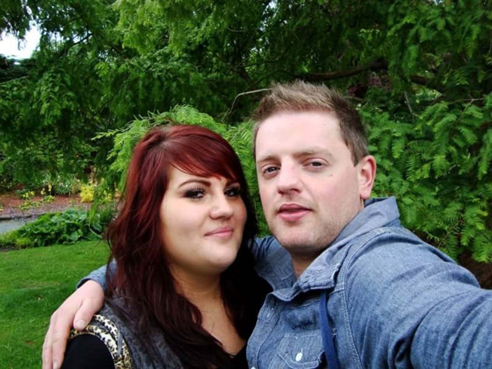  Mark Whitaker, 34, visited Skipton Castle, Yorkshire, with his partner Amanda Ledgar