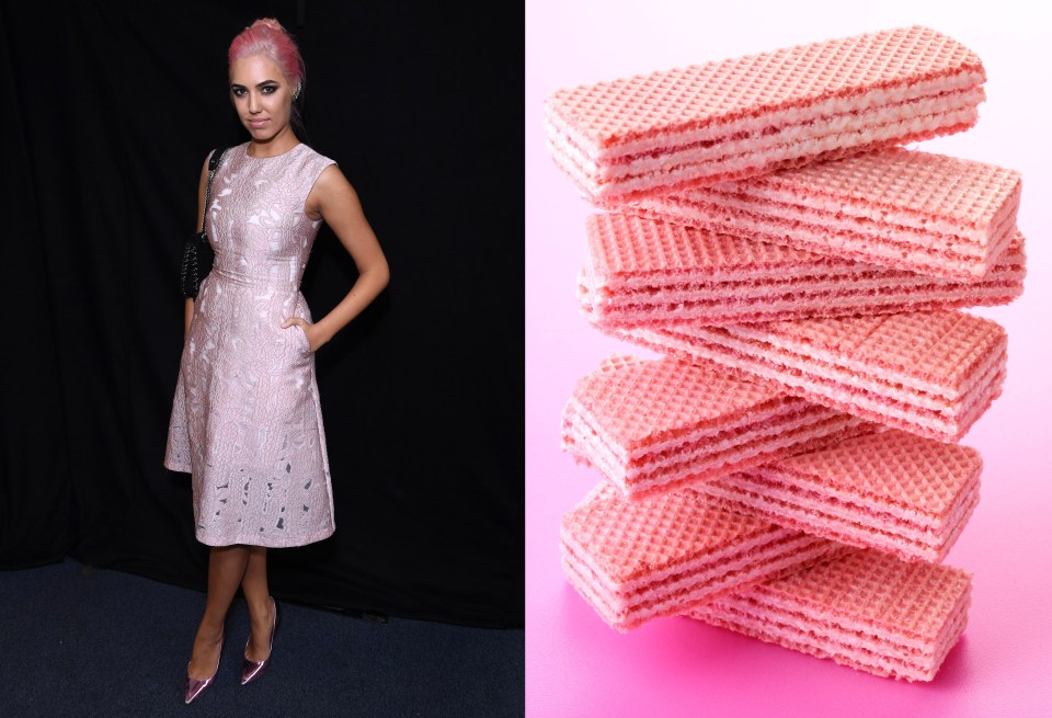  Pretty in pink - wafers... it's Amber Le Bon