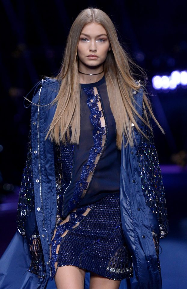  Gigi looked sensational when she walked for Versace