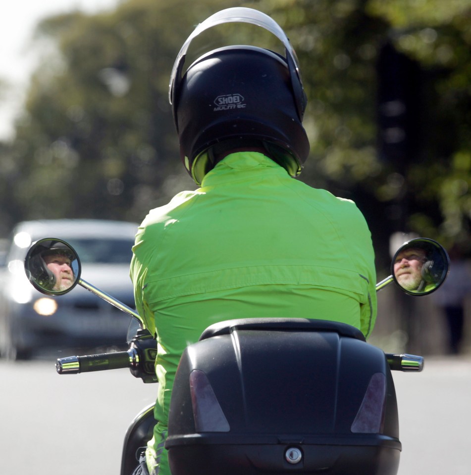  He couldn't be missed in his bright safety jacket