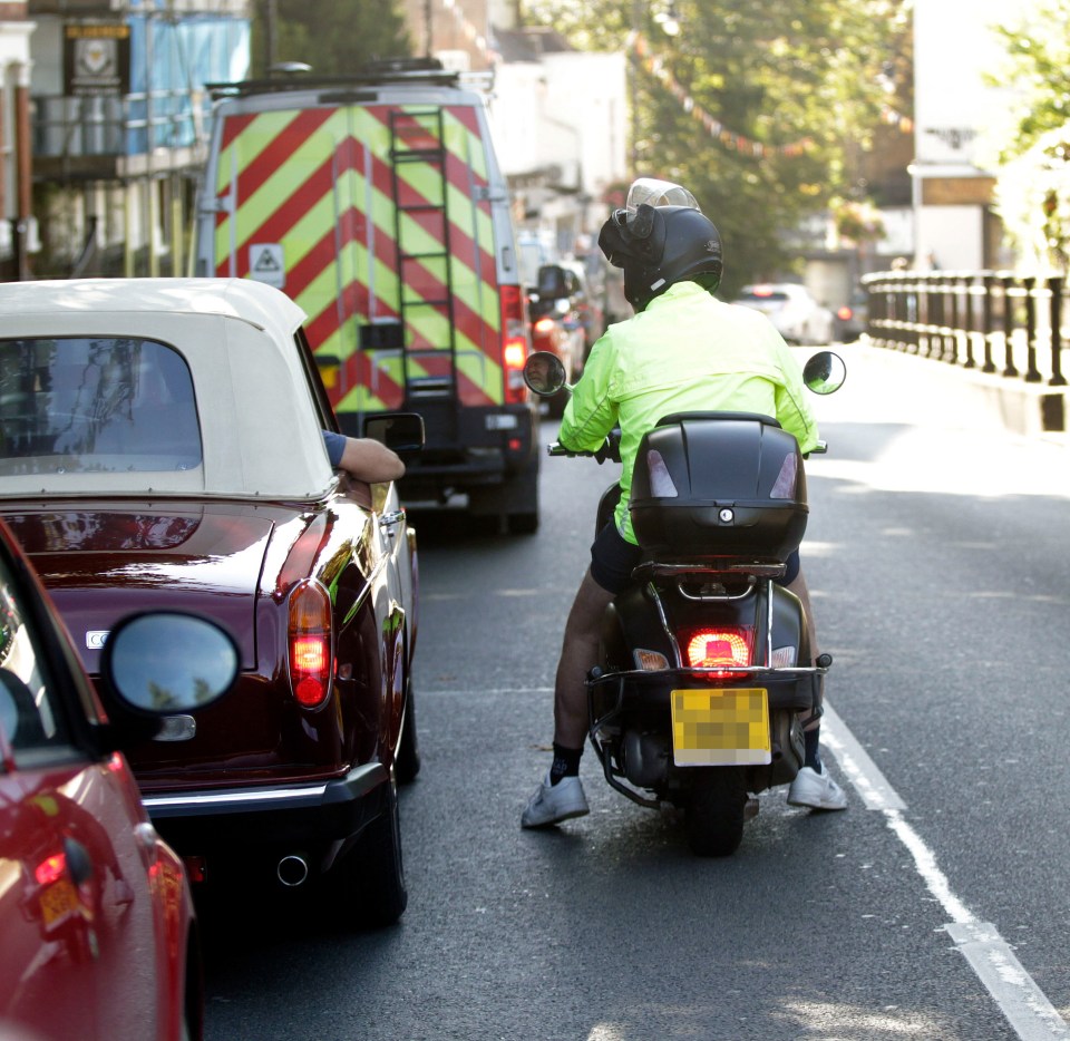  The pair were stuck in a huge queue of traffic