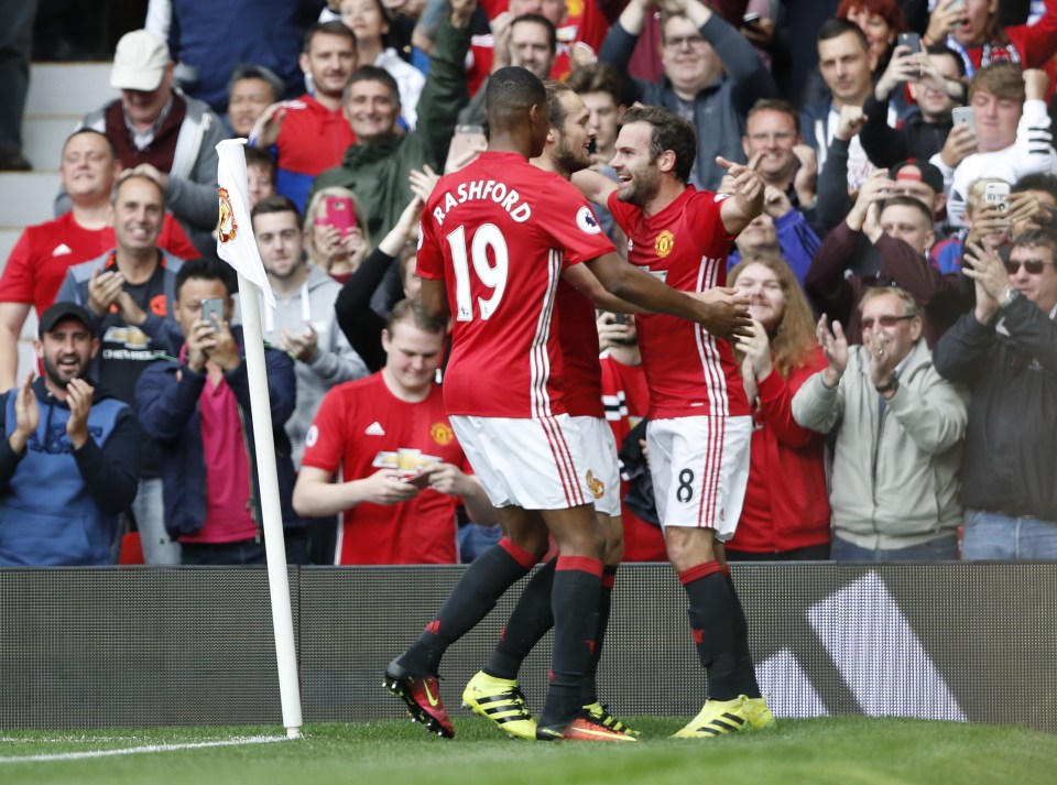 Man United had plenty to celebrate in a goal-filled first half at Old Trafford