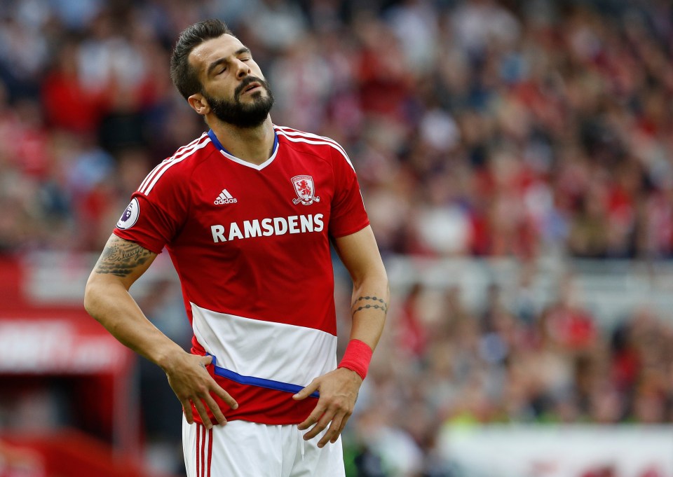  Alvaro Negredo was left frustrated as Boro lost their third game on the trot