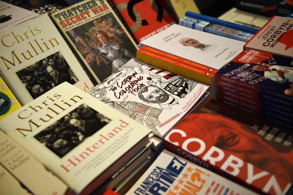  Books for sale at last year's event included the Corbyn Colouring book