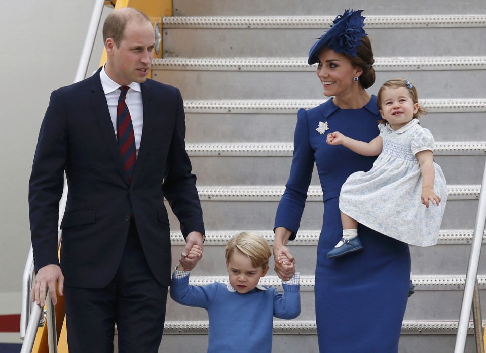  The Cambridges arrive at Victoria International airport, Canada, on Saturday with a huge team