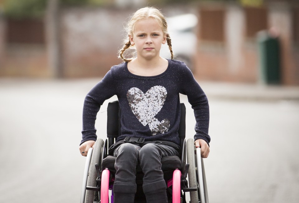  Nakita Wright, eight, is paralysed for life after a freak spinal injury on holiday in Portugal