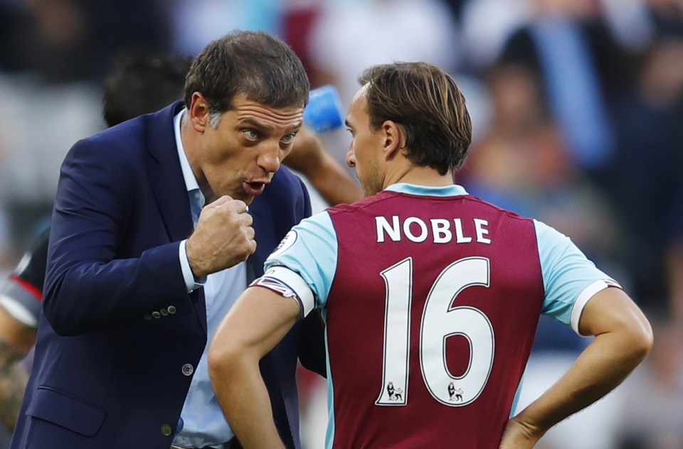  Slaven Bilic had strong words with Mark Noble just after half time