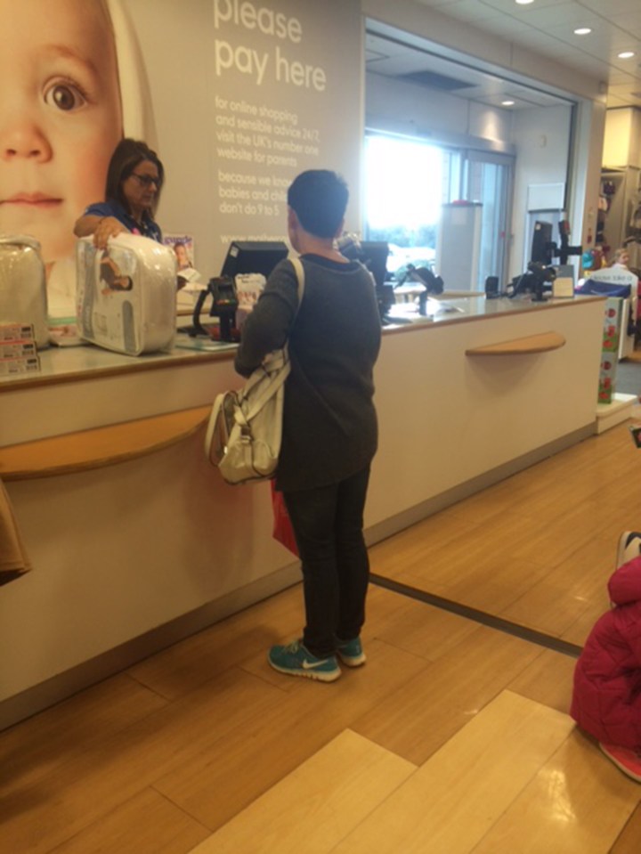  An onlooker snapped Cheryl's mum in the Silverlink branch of Mothercare at the weekend