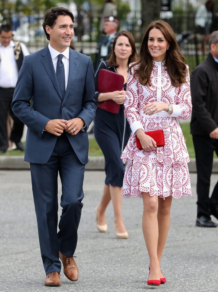 The Canadian Prime Minister appeared to get along with the Duchess of Cambridge as well