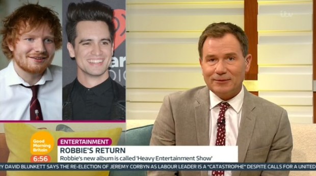 After mentioning the singer's collaboration with The Killer's front man Brandon Flowers they accidentally displayed a picture of Brendon Urie