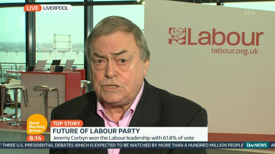  John Prescott got irate while being interviewed by Piers Morgan on Good Morning Britain