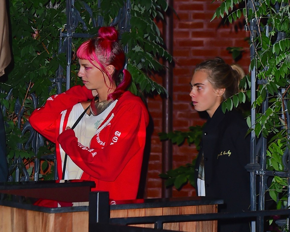  Despite arriving with Rihanna Cara spent most of the night with her redheaded pal