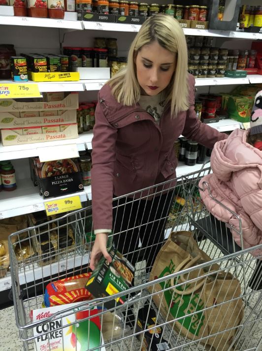  Holly says that she does some of her weekly shop in bargain stores