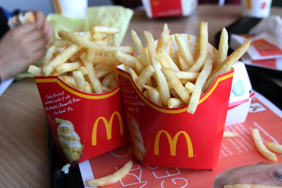 McDonald's Medium Fries are the most calorific - but their saturated fat is the lowest out of the three