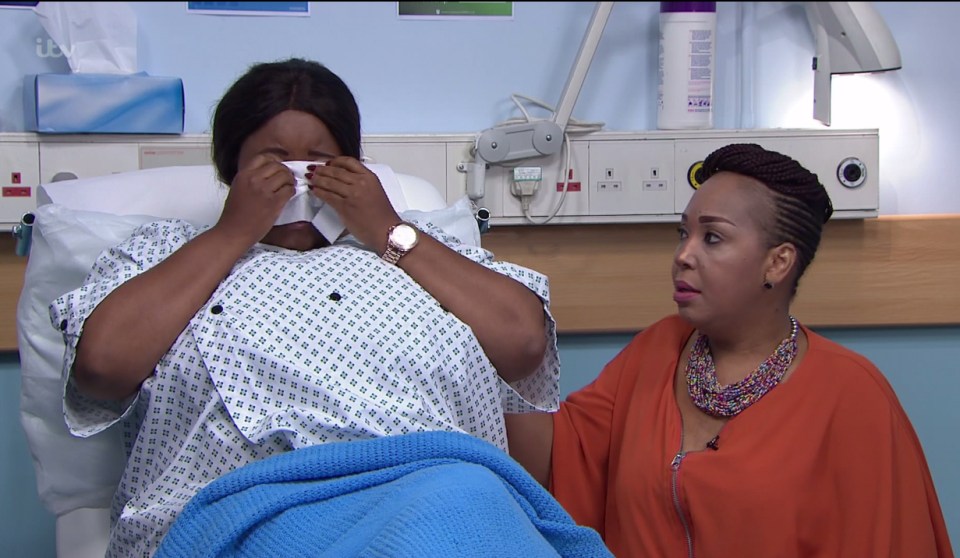  Becky weeps as she reveals she is on constant pain