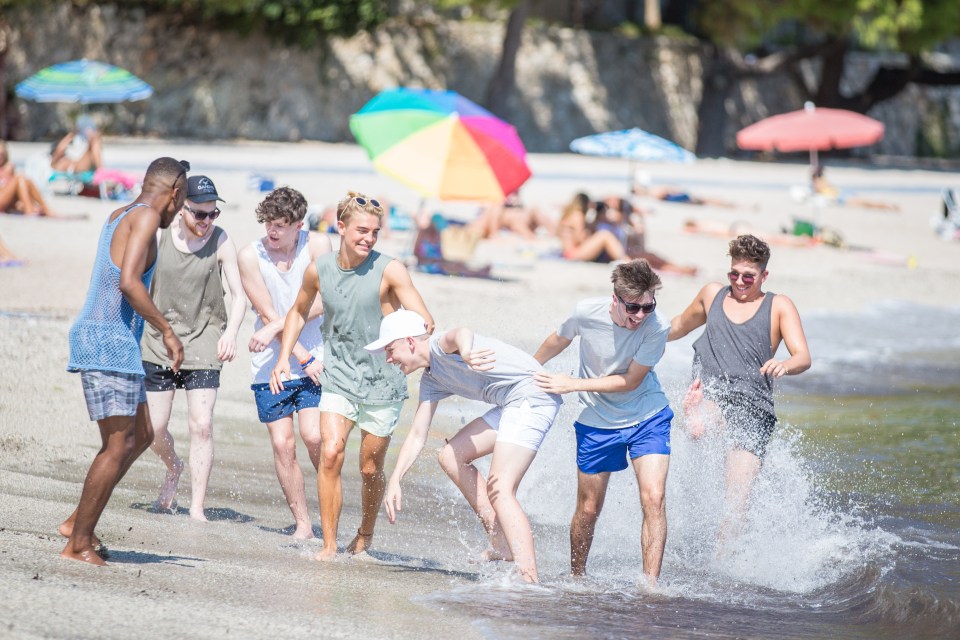  The boys also made sure they had fun on the beach...this time in the South of France