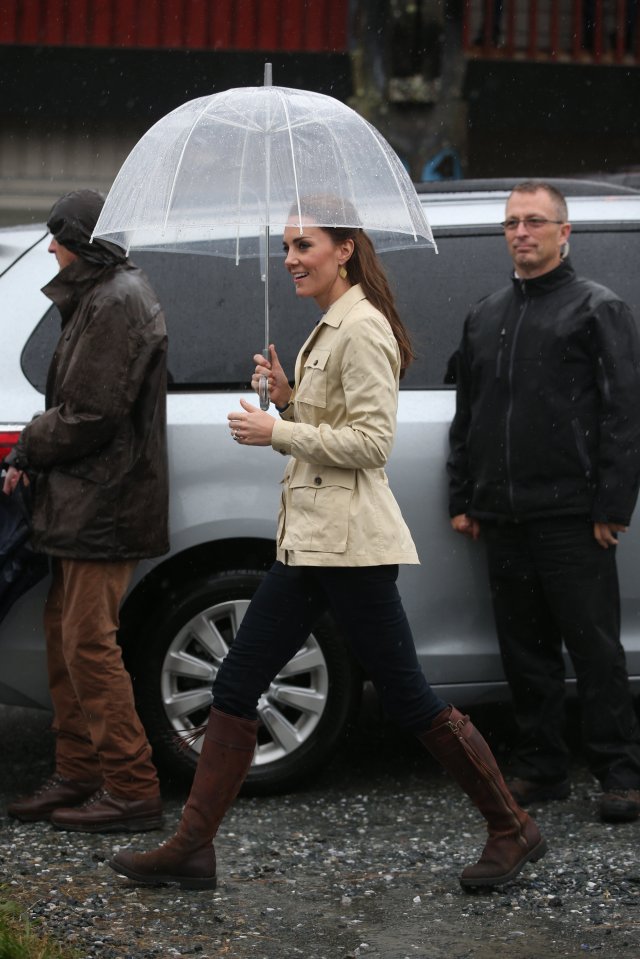  Instead of taking a seaplane tour of the Great Bear Rainforest the Duke and Duchess arrived at a First Settlement by boat