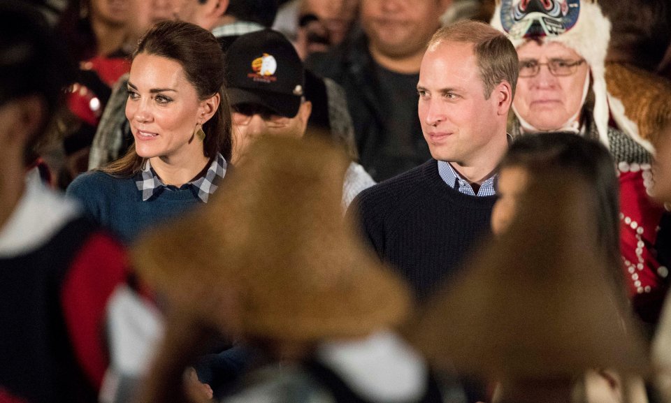  William and Kate were shown one of the most precious items owned by the community, a royal staff with a silver crown head given to the present chief’s great-grandfather by Queen Victoria