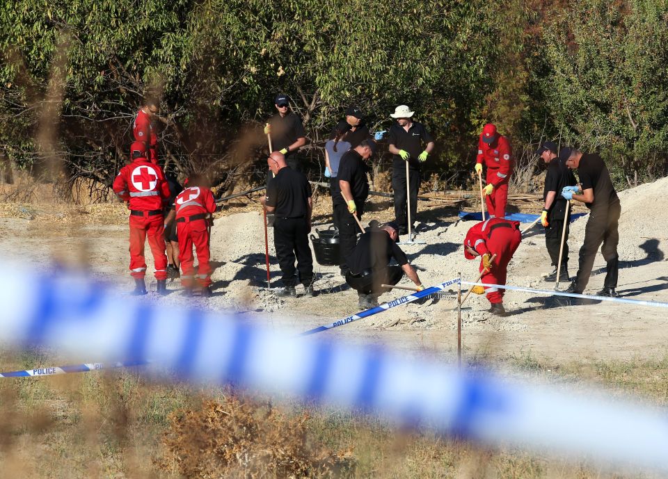  Officers from South Yorkshire Police are excavating the ground as they hunt for clues about the missing toddler's disappearance