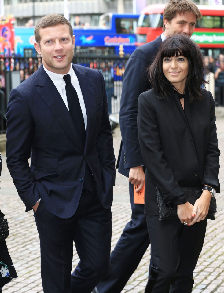  Dermot O'Leary and Claudia Winkleman were among the first to arrive at the memorial service of Sir Terry Wogan