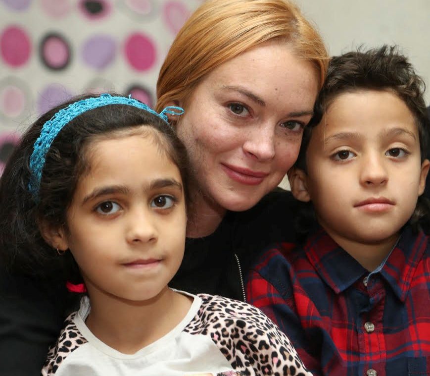  No doubt taking a tip or two from Angelina Jolie, who has also highlighted the plight of Syrian refugees, Lohan spent time learning about their difficult and horrendous experiences