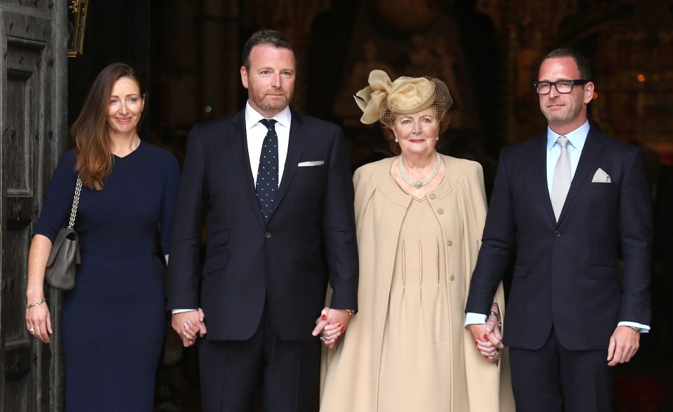  Sir Terry's widow Joyce is flanked by their children Katherine, Alan and Mark