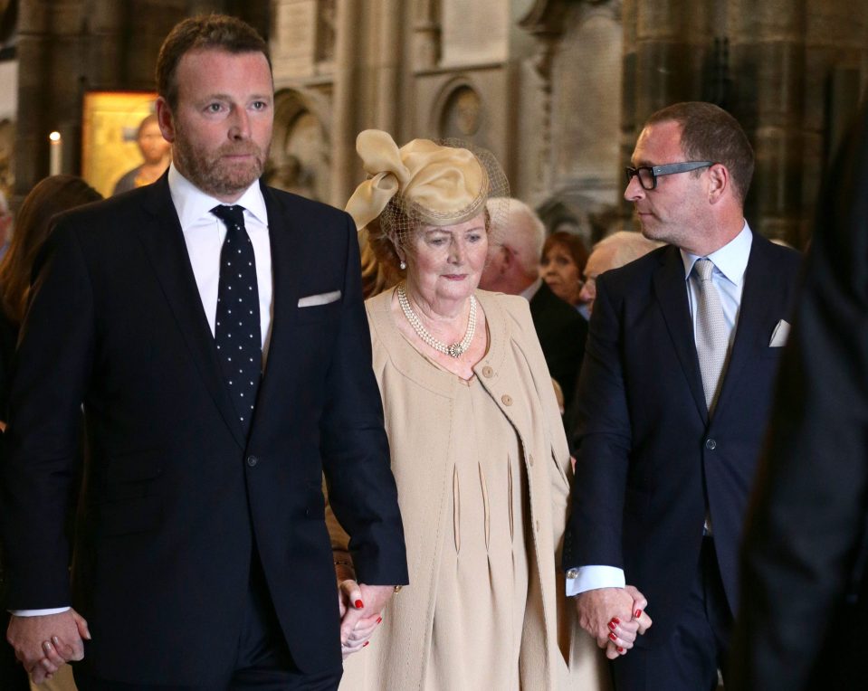  Joyce with Alan and Mark inside the Abbey