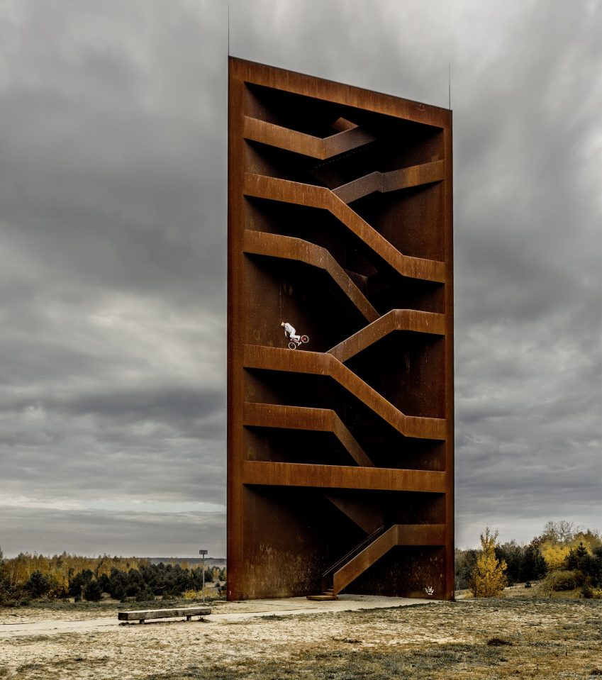  Won by Lorenz Holder from Germany with a photo of BMX cyclist Senad Grosic on a rusting old viewing platform in Senftenberg, Germany