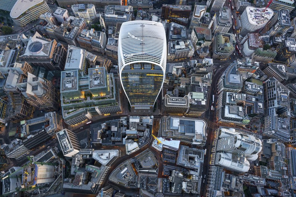  The Walkie Talkie, built two years ago, is one of dozens of new towers in the ancient City