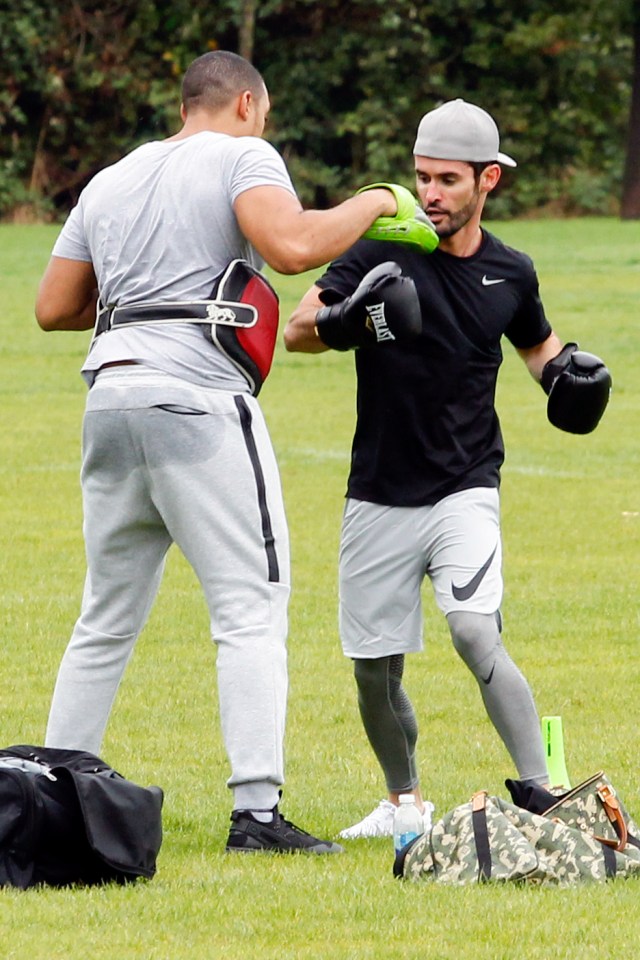  JB embarked on some boxing style moves as part of his workout