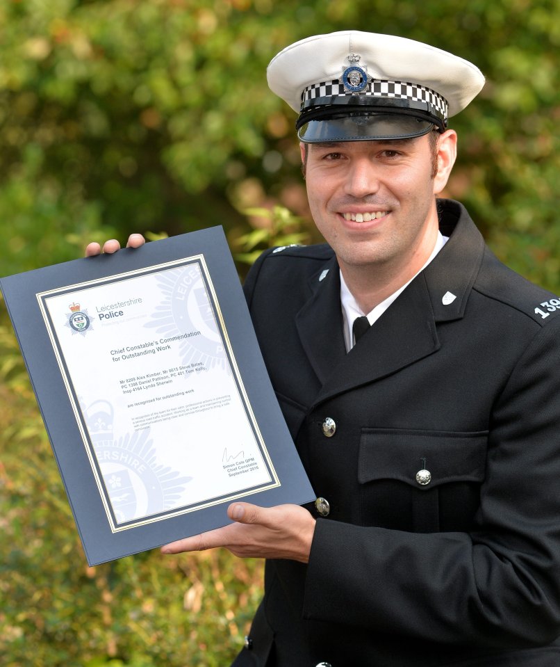  PC Danny Pattison was awarded a commendation after the dramatic rescue