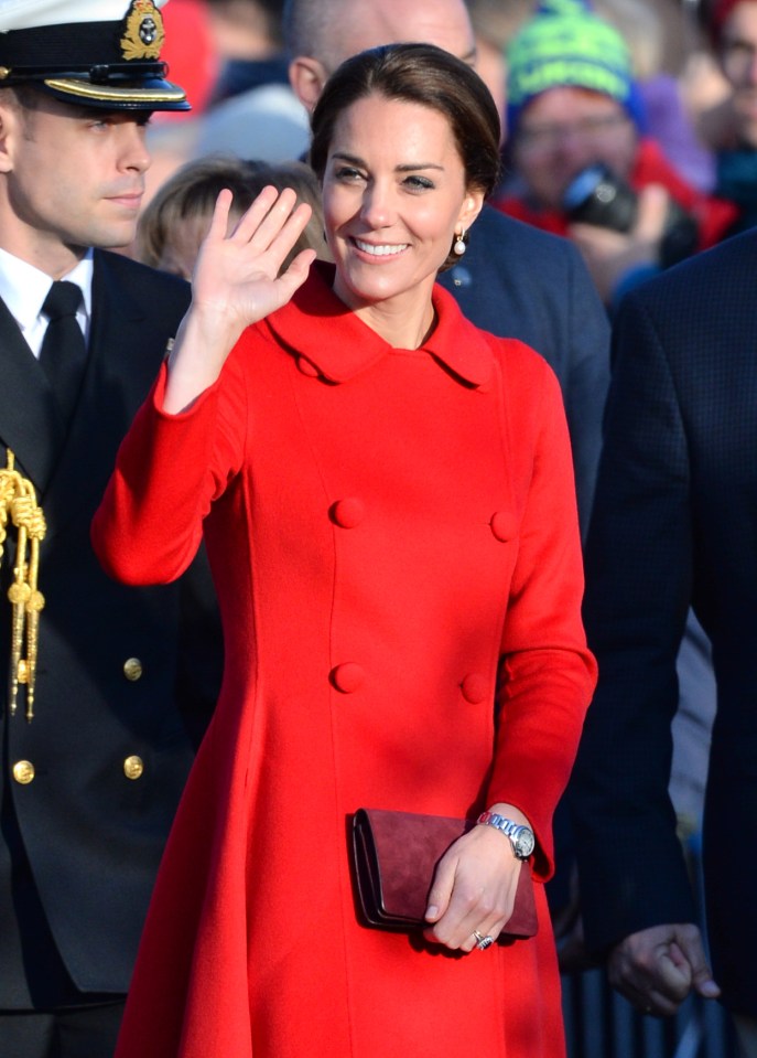 A stunning chignon also allowed Kate to showcase her delicate pearl earrings