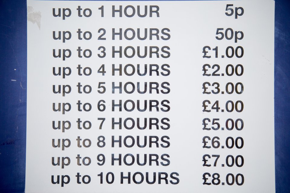  For up to 10 hours the cost is still only £8