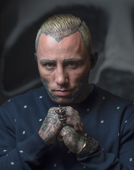  Mark said he found the stereotypes associated with people with facial tattoos 'outdated' if ever true at all