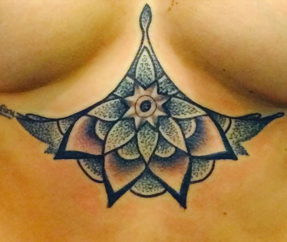  Steph already has a number of tattoos - including this piece on her chest