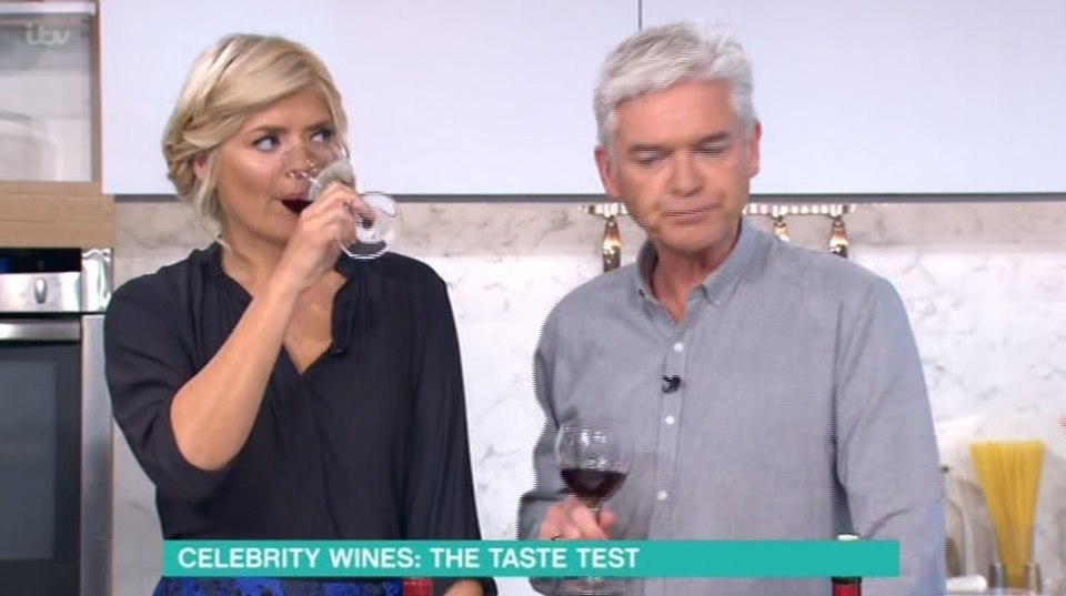  Holly Willoughby and Phillip Schofield take the taste test on This Morning