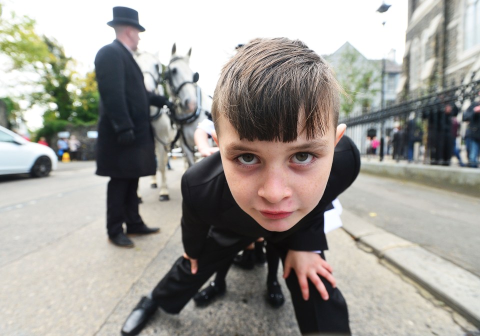  Mourners young and old were in attendance