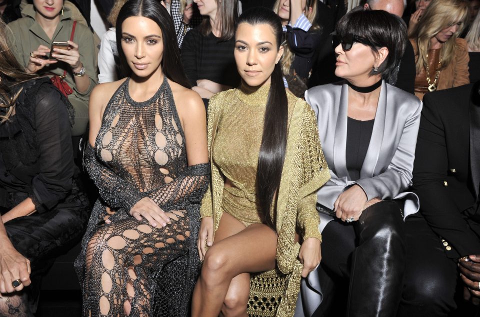  The Kardashian women sat front row at Paris Fashion Week